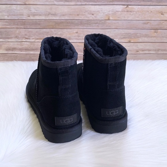 UGG Classic Mini Stud II Black Boots - Picture 2 of 8